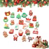 Ellxen Pack of 24 Christmas Figures, Small Pendants, Mini Christmas
