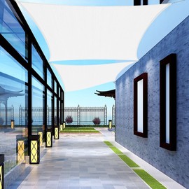 SHADEWIZ Custom Size 14' x 23' White Rectangle Sun Shade Sail Canopy Awning for Patio Backyard Lawn Garden Outdoor Activities Commercial Grade UV Block Mesh swz0810, We Can Make Custom Sizes