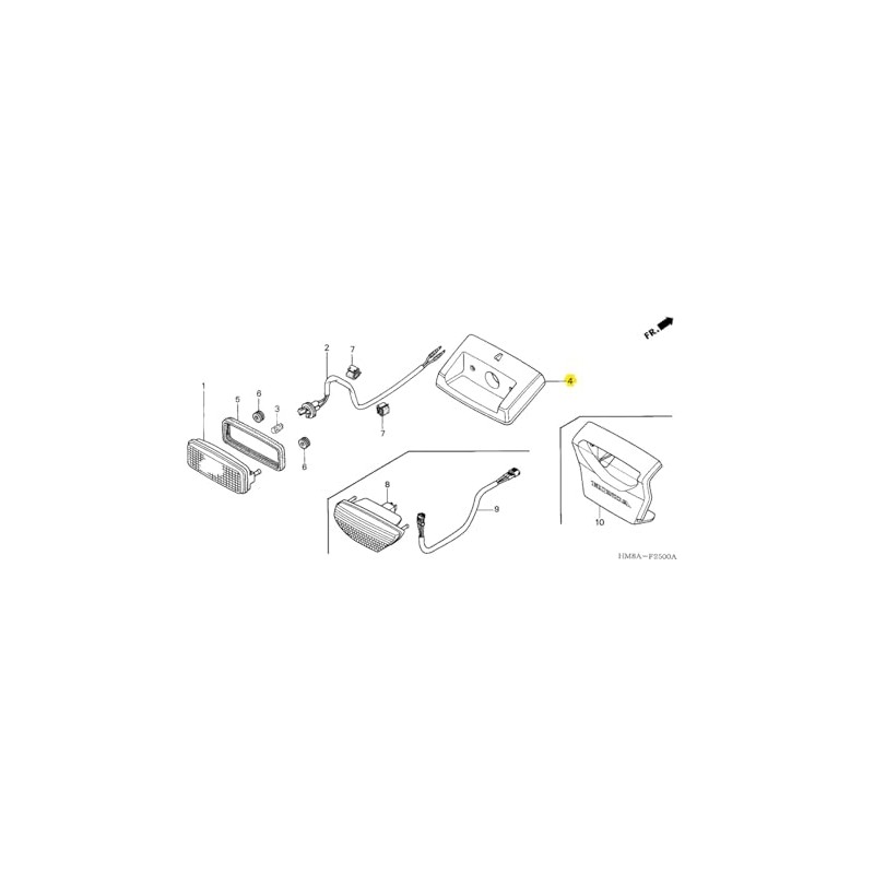 Generic OEM Tool Box Lid Taillight Holder Compatible With Honda
