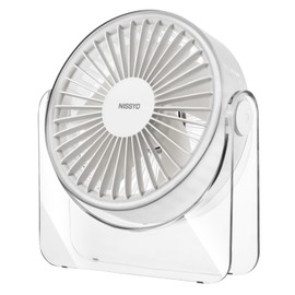 NISSYO, Desktop Fan, 2025 Latest Tabletop Fan, USB Powered, Stylish, Tabletop Fan, Small Fan, Strong Wind Power, 3 Levels of Airflow, Quiet, Adjustable Angle, Compact, Portable, Easy to Clean, Energy