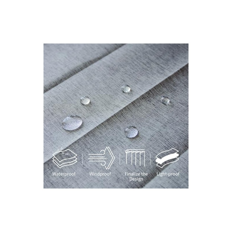 Icegrey Shower Curtain Foldable Magnetic Waterproof with Hooks, Splashproof, Accordion