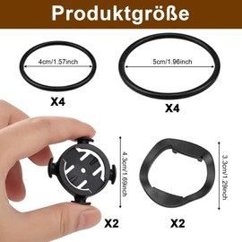 Fahrradhalterung Für Garmin GPS, 2 Stück Fahrrad Halterung Kompatibel Mit Garmin GPS, Fahrradcomputer Lenker Halterung Für Garmin Edge 200/500/510/520/800/810/1000