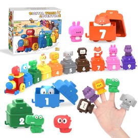 KaeKid Learning Toy for Toddlers 18 Months+, Counting, Matching & Sorting Montessori Learning Farm Train Toys, Christmas Birthday Gifts for Baby Boys Girls
