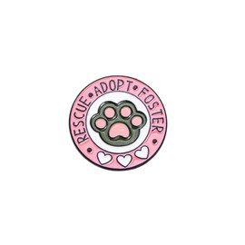 Cute Pink Cat Paw Cats Club Enamel Pin Lapel pin Jeans shirt Bag Cute Animal Jewelry Gift (3)