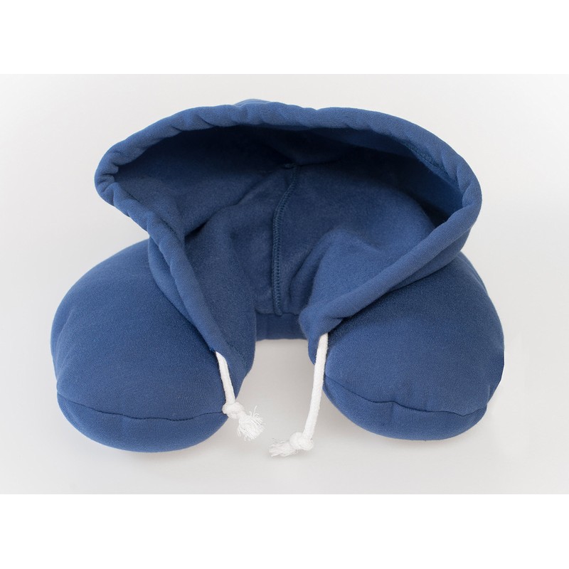 travelstar Hoodie Travel Neck Pillow, Navy