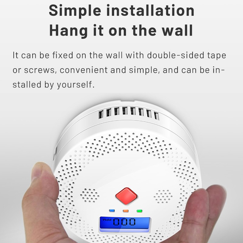 Tuya Wifi Portable Electrochemical Sensor CO Tester LCD Screen Carbon