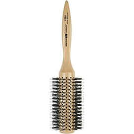 HERCULES SÄGEMANN - 9228 Round Brush | Nourishing Natural Hair Brush | Wild Boar Bristle Brush with Polyamide Pins | Allows easy blow-drying and styling of voluminous hairstyles | Light Wood