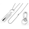 XP Design Portable Pill Case Necklace Pendant Keychain Aluminum Stainless