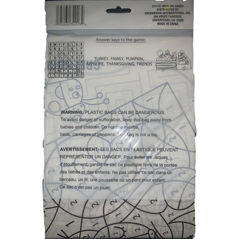 Paper Activity Happy Thanksgiving Tablecover