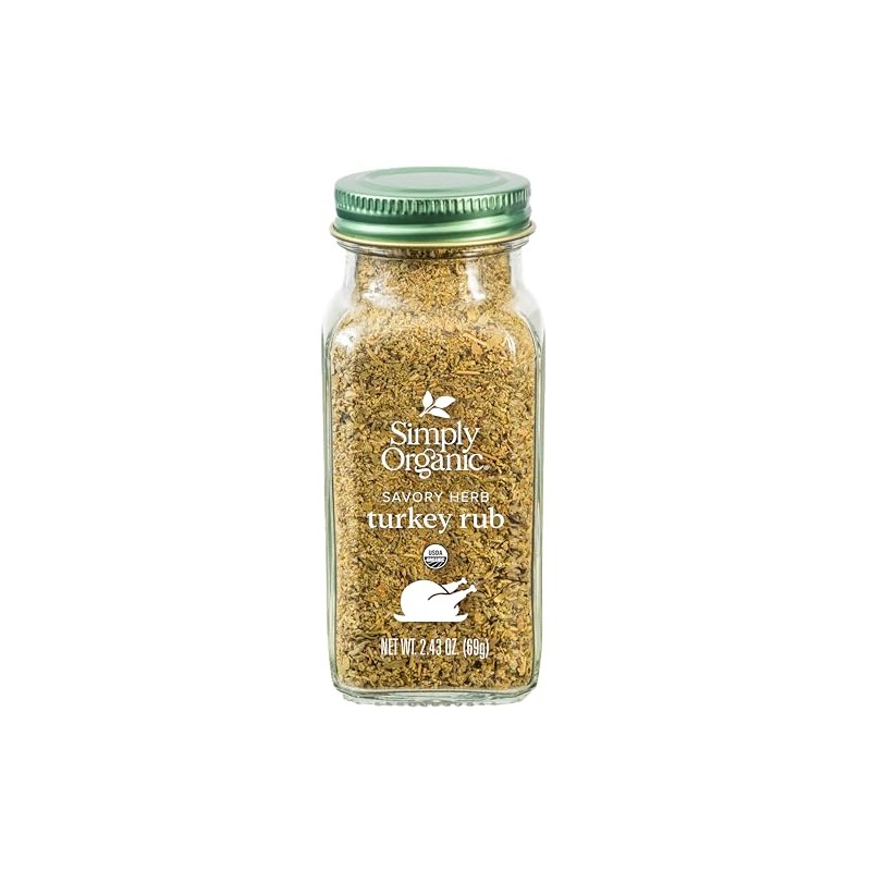 Simply Organic Turkey Rub, Certified Organic | 2.43 oz