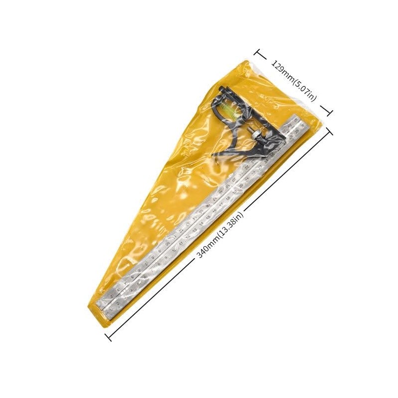 Pack of 2 Square Angle Ruler, Adjustable Stainless Steel Protractor,