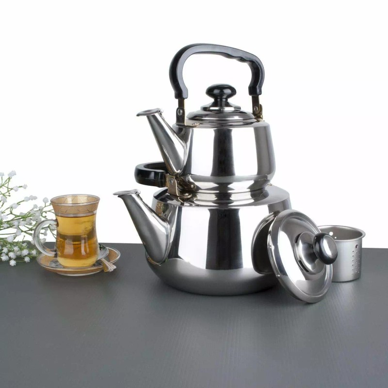 Aramco Double Tea Professional Kettle Strainer Included 1.2/3L Stainless Steel