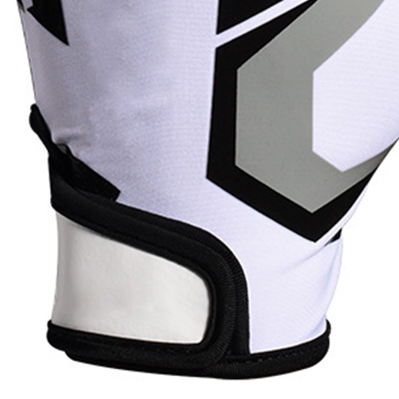 White Football Gloves Anti Slip Silicone Grip Sports Receiver Glove