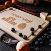 Spruchreif Wooden chopping board with funny engraving and finger hole,