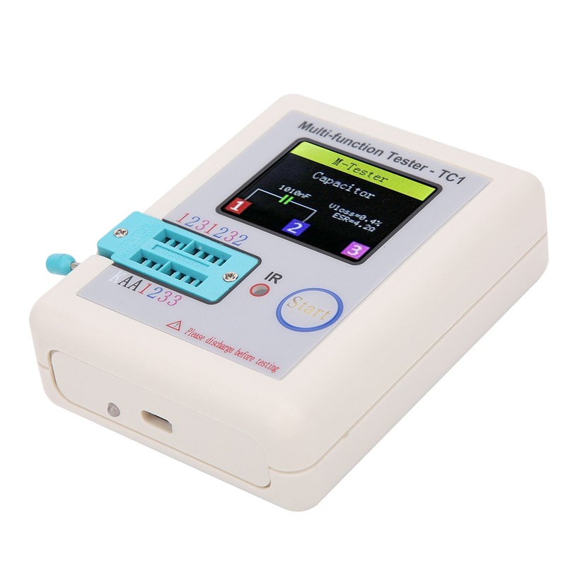 Multifunction Transistor Tester 1.8in TFT Display Screen LCR‑TC1 for Capacitor