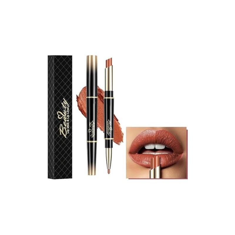 Lápiz Labial 2 en 1 LONEOURS – Mate, resistente al