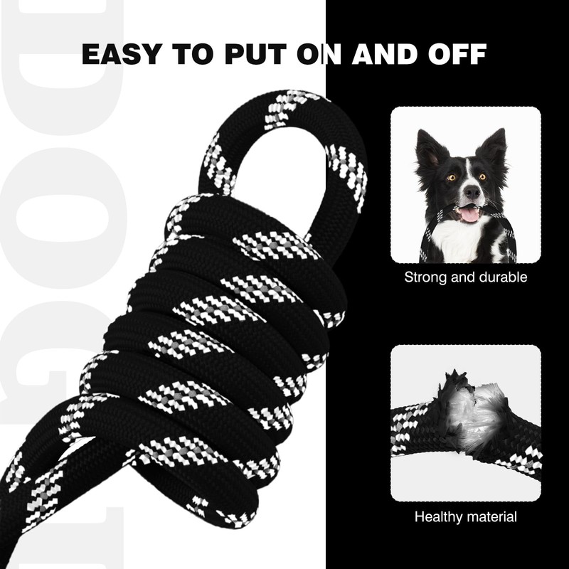 lynxking Slip Lead Dog Leash Reflective, Heavy Duty Comfortable Strong
