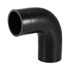 X AUTOHAUX X AUTOHAUX 1 Pcs 60mm 2.36" ID 120mm 4.72" Length 90 Degrees Black Car Silicone Hose Coolant Hose Universal