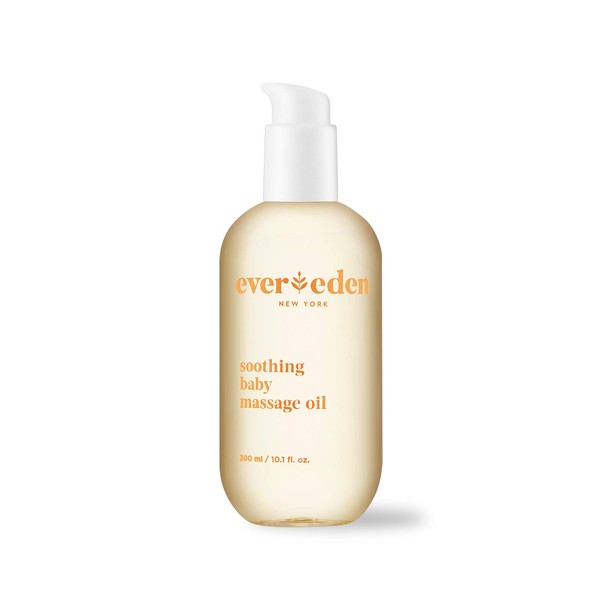 Evereden Soothing Baby Massage Oil 10.1 fl oz. | All Natural and Clean Baby Care | Non-toxic and Fragrance Free | Plant-based and Organic Ingredients