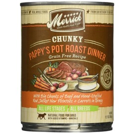 Merrick Chunky Grain Free Pappy's Pot Roast Dinner Canned Dog Food