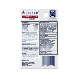 Aquaphor Lip Repair + Protect UVA/UVB, SPF 30, 0.35 onzas (paquete de 6)