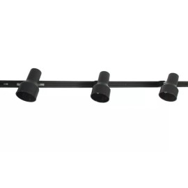 Epiphany Black 3 Light Step Cylinder Heads Track Kit With End Feed Cord And Plug