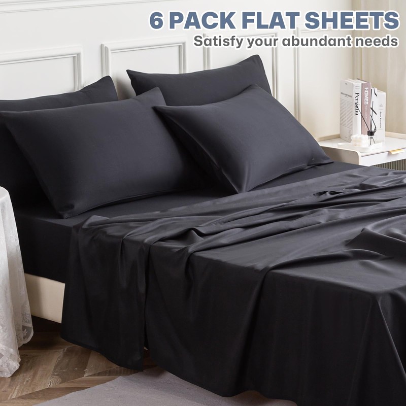 Flat Sheets only,6 Pack Bulk Top Sheets for Massage Table,
