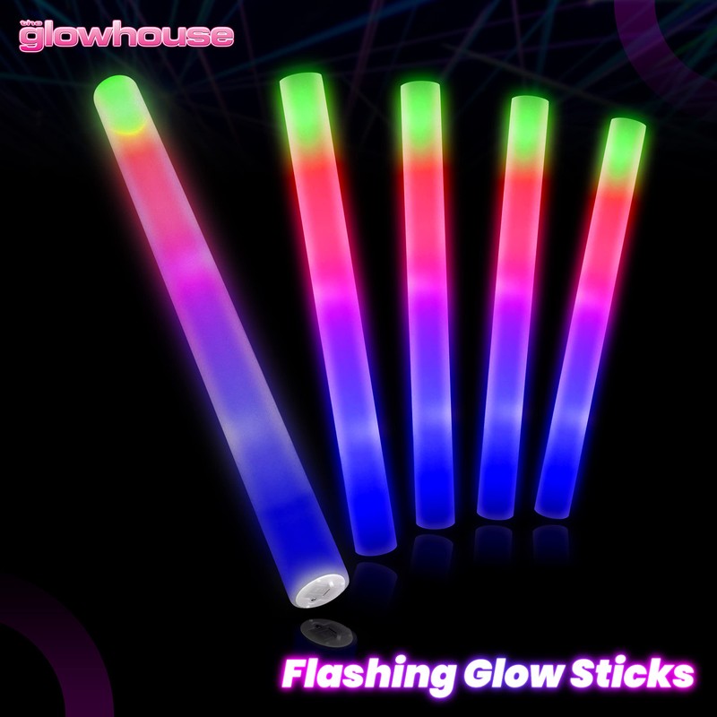 LED Premium Foam Glow Stick Multi Colour (Pack Of 50)