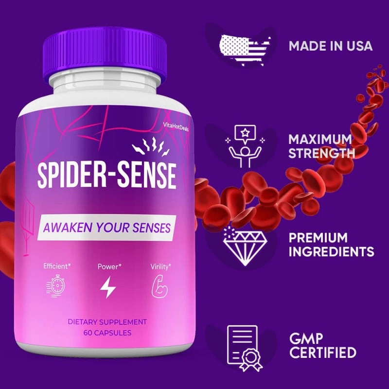 SpiderSense Capsules, Max Strength, Spider Sense Supplemement (1 Pack)