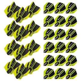 WINMAU MvG Michael Van Gerwen Prism Alpha Green and Black Dart Flights - 10 sets per pack (30 dart flights in total)