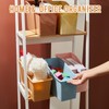 Geetery 12 Pcs Book Bin with 24 Pcs Labels Stackable