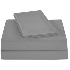 Luxurious Finish Comfortable Sleeper Sofa Bed Sheet Set, Pure Egyptian Cotton - Solid Silver Grey (Queen Size 62"x74"x 6")