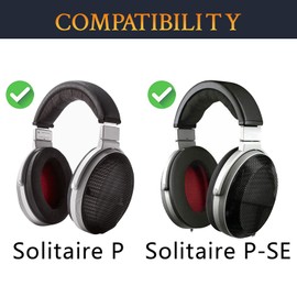 SOULWIT Nano-Tuch Replacement Ear Pads for T+A Solitaire P/Solitaire P-SE Headphones with Noise Protection Foam
