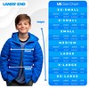 Lands' End Kids Packable Hooded Down Puffer Jacket Coat, Nautical