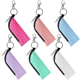 GOCOHHI Chapstick Holder, 6 Pcs Lip Balm Sleeve Pouch, Portable Lipstick Holder Bag, Clip-on Makeup Travel Accessories, Great Stuffers for Women