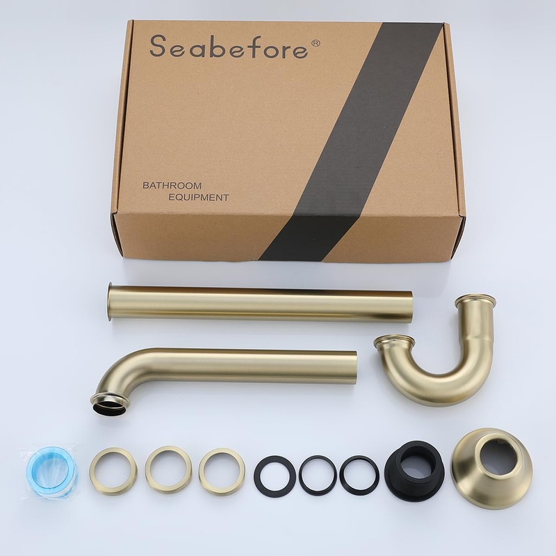 Brass P Trap U-Shape 11/4 inch Sink Drain Pipe with