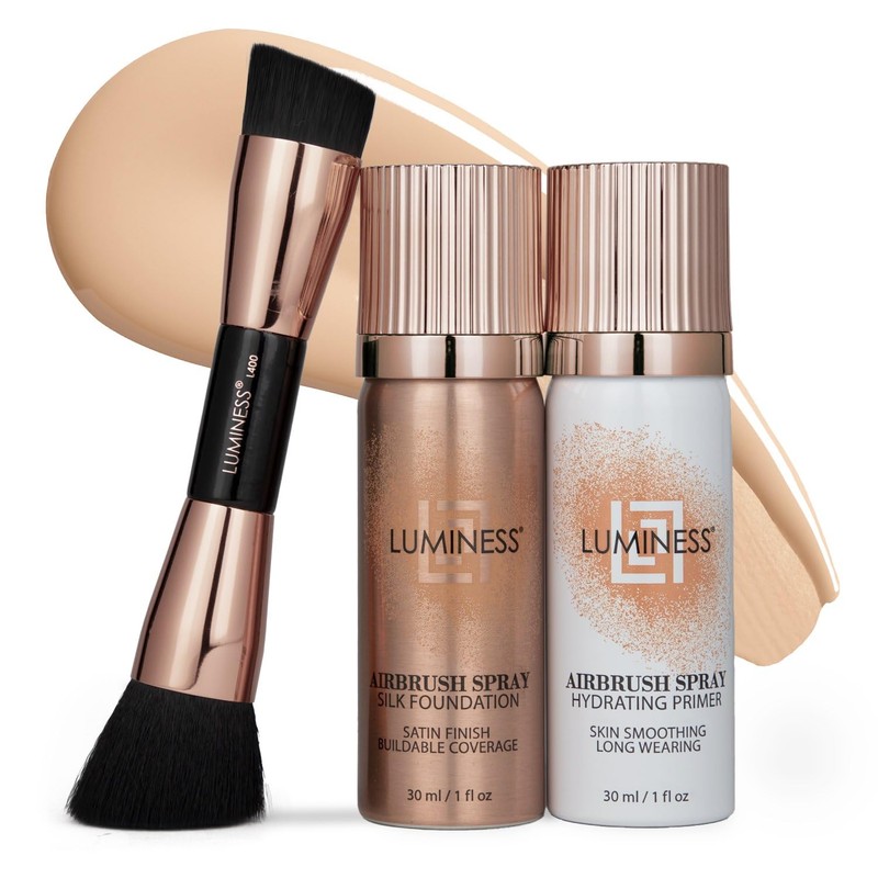 LUMINESS Silk Airbrush Spray Foundation 3-PC Kit - Foundation, Primer