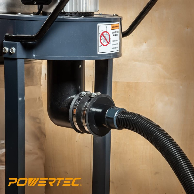 POWERTEC 70104 4 Inch to 2-1/2 Inch Hose Reducer, Dust