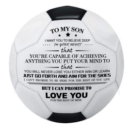 Kenon Printed Soccer Ball/Football Toy To Your Son - Anniversary Birthday Wedding Graduation Gifts - Perfect for Outdoor & Indoor Match or Game (For son)