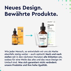 Vitamin D3 Drops, 50 ml, 1700 Drops, Laboratory Tested, 1000 IU per Drop, in MCT Oil from Coconut, No Additives, High Dose, Made in Germany