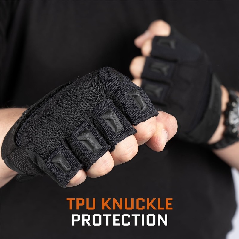 ACE Schakal Fingerless Tactical Gloves without Fingers for Paintball and