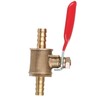 Dapetz ® Brass Ball Valve 6mm Red Lever Inline Hose