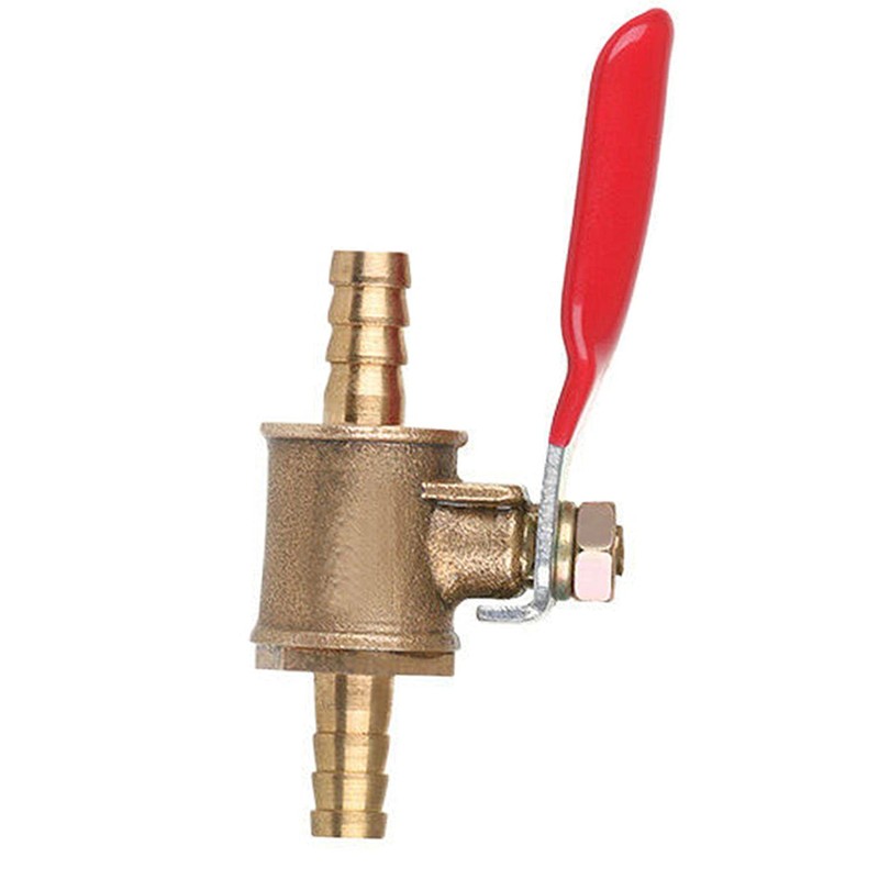 Dapetz ® Brass Ball Valve 6mm Red Lever Inline Hose