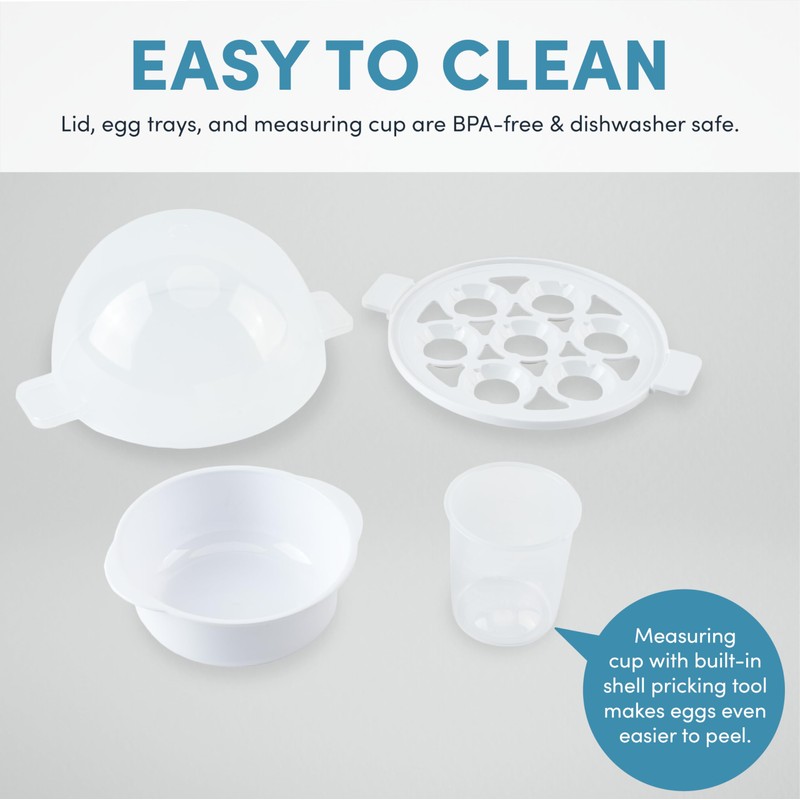 AROMA® Overly Easy Egg Cooker, Steamer, and Electric Egg Poacher