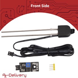 AZDelivery 3 x Soil Moisture Sensor, Moisture Detector and Plant Moisture Meter with Corrosion Resistant Probe for Automatic Irrigation System Compatible with Arduino and Raspbery Pi
