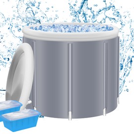 Ice Bath Tub for Athletes - 90 Gallons Cold Plunge Tub for Cold Water Therapy - Portable Ice Bath Plunge Tub Multiple Layered - Ice Barrel Cold Plunge for Indoor Outdoor Gyms
