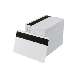 Pack of 500 White CR80 PVC Cards with Hi-Co Magnetic Stripe | 30 Mil