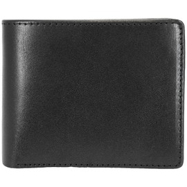 BlissLeather Bi-Fold Wallet, Tochigi Leather & Himeji Leather, High Quality, Large Capacity, Genuine Leather, Black