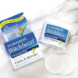 Dickinson's AT.N. Dickinson's Witch Hazel Cleansing Pads 60 Ct | Natural Face Toner