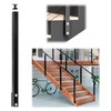 Muzata Aluminum Black Side Mount Stair Cable Railing Post 36